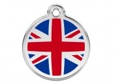 Stainless Steel & Enamel Union Jack Tag