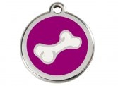 Stainless Steel & Enamel Comic Bone Dog Tag