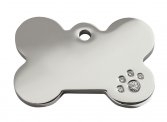 Diamante Bone dog tag