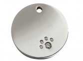 Diamante Circle dog tag