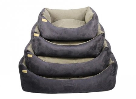 Rectangular Faux Suede Snuggle Bed