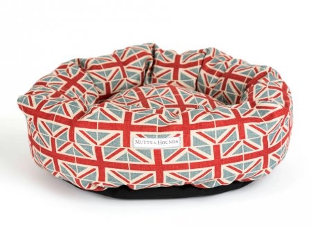 Union Jack Luxury Donut Bed by Mutts and Hounds