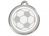 Stainless Steel & Enamel Football Tag