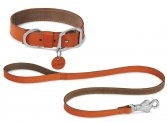 Frisco Leather Collar & Lead Set