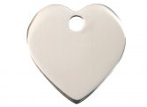 Engraved Stainless Steel Heart Dog Tag