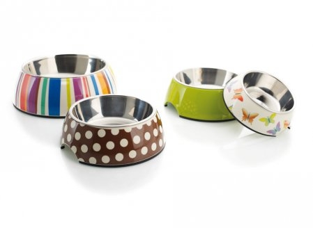 2 in1 Melamine Polka Dot Dog Bowl