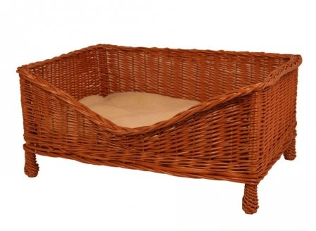Luxury Wicker Dog Bed with Cushion