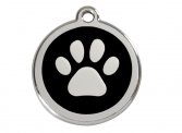 Stainless Steel & Enamel Pawprint Tag