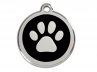 Stainless Steel & Enamel Pawprint Tag