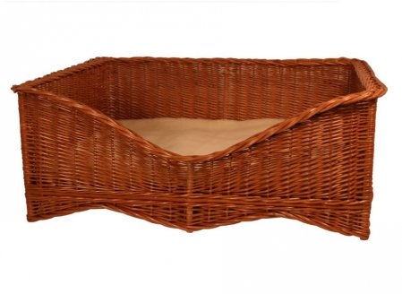 Luxury Wicker Dog Bed with Cushion