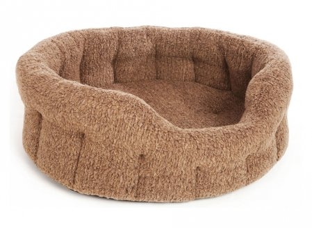 Premium Brown Fleecy Snuggle Bed